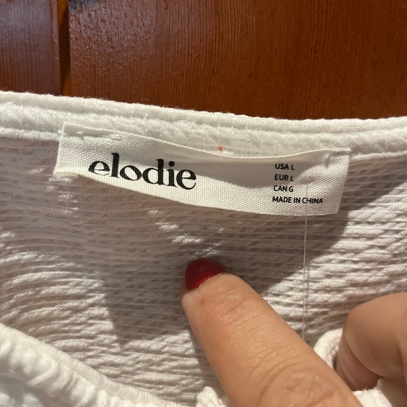 Elodie White Crop Top - NWT - Picture 7 of 8